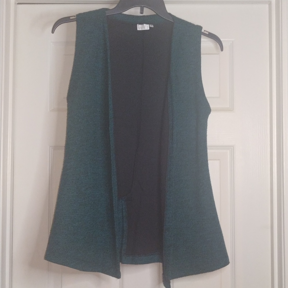 House of Wallace Women's Open Sleeveless Cardigan‎ Size Small